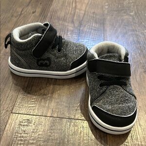 Gray Kids Shoes with Black Accents